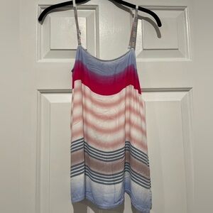 Splendid striped trapeze tank adjustable straps with side slits XS